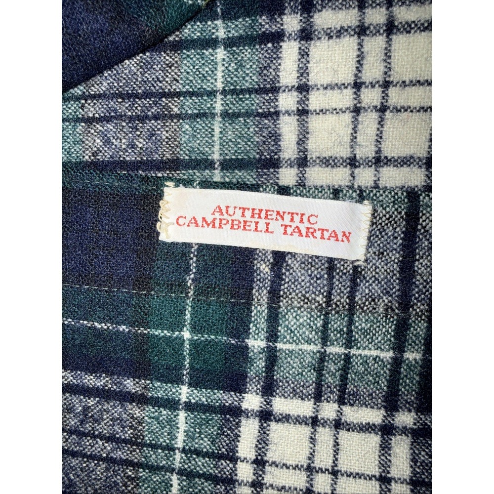Pendleton VTG 100% Wool Board Shirt Long Sleeve Blue Green Large L Plaid Western - Picture 6 of 16
